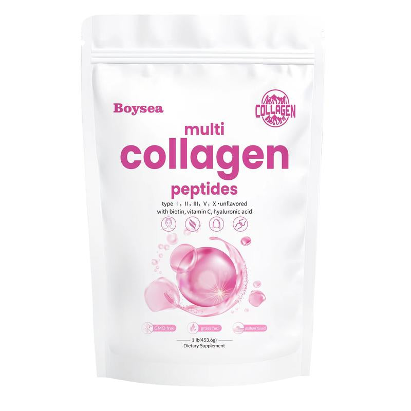 Collagen Peptides Powder Boysea Collagen Powder Powerful Unflavored Multi-Collagen Complex